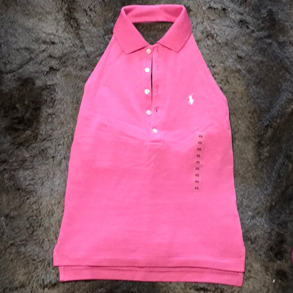 Pink Polo Halter Top